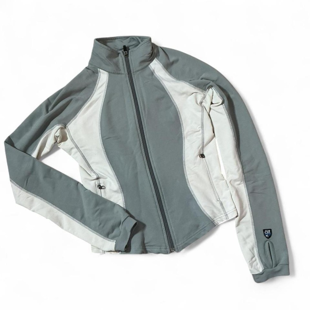 PROFORMEX Athletic Jacket Women's Size S Full Zip Gray White Performance - Picture 1 of 8